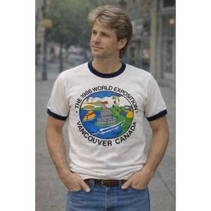Vintage 1986 World Exposition Vancouver, Canada t-shirt Large Single Stitch‎